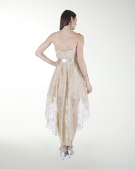 VESTIDO CC IMPERIAL GLITER LARGO IRREGULAR