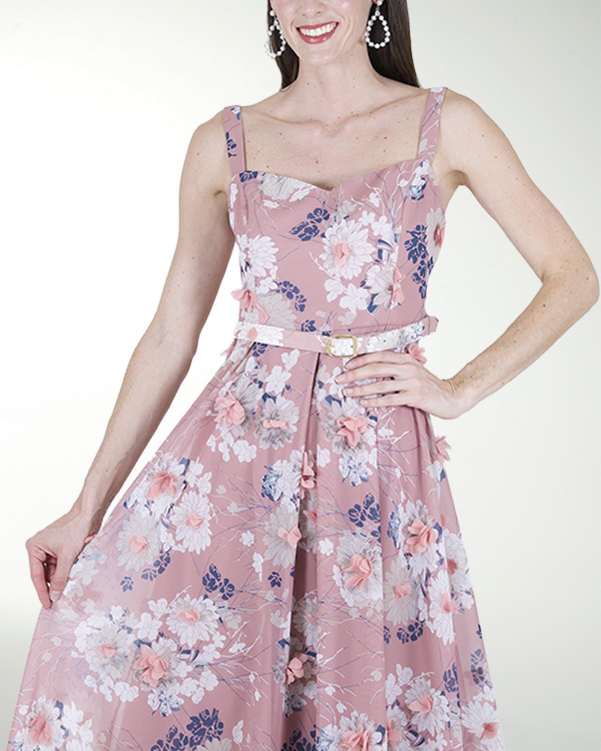 VESTIDO DA ESTAMPADO CON TABLONES