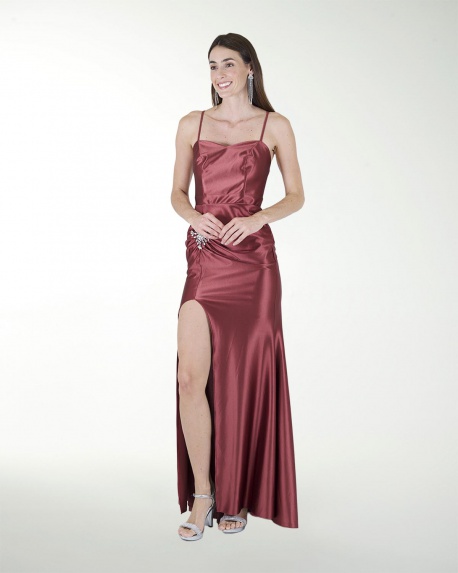 VESTIDO CL CON APLICACIÃN EN ABERTURA