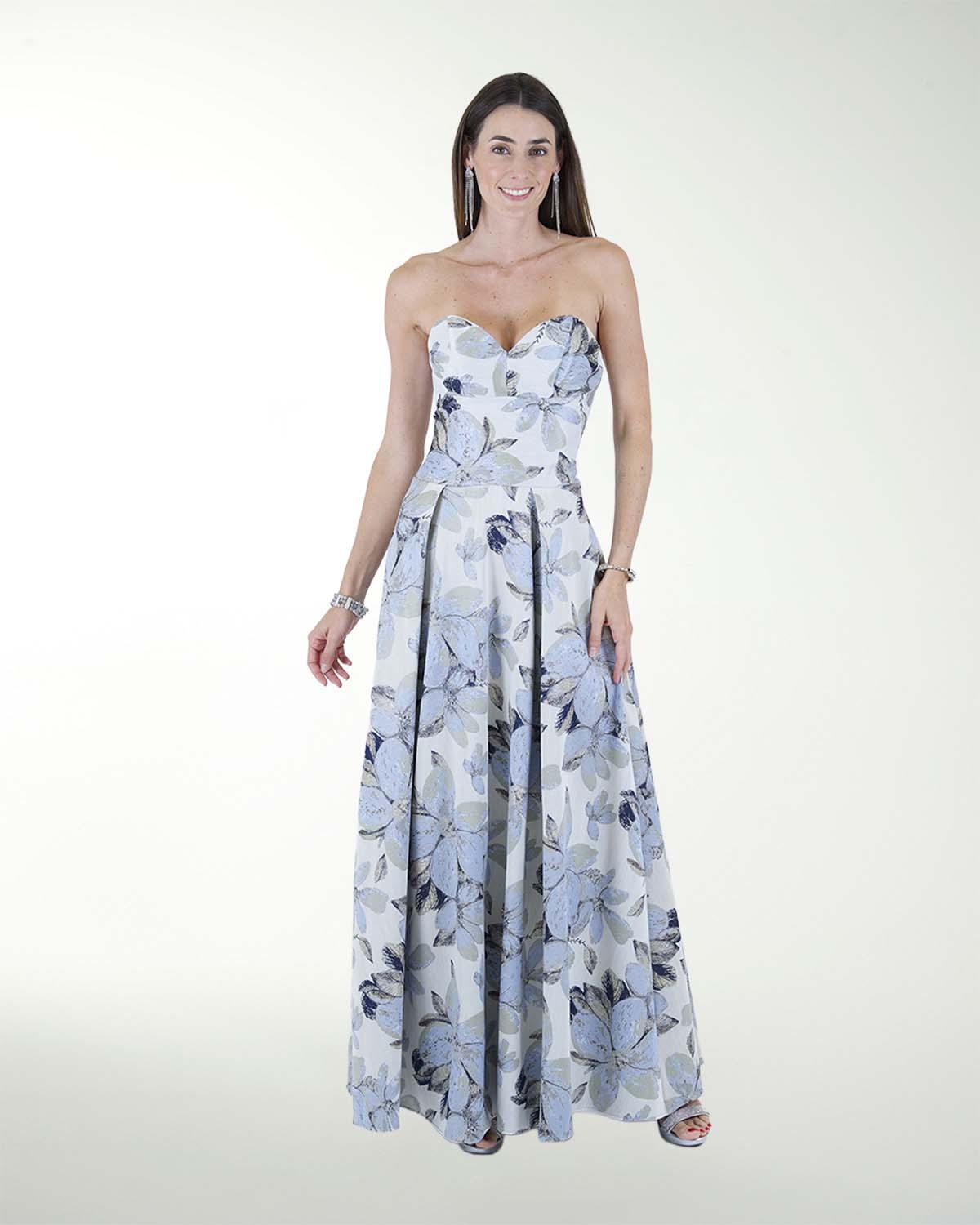 VESTIDO CL STRAPLESS CORTE PRINCESA