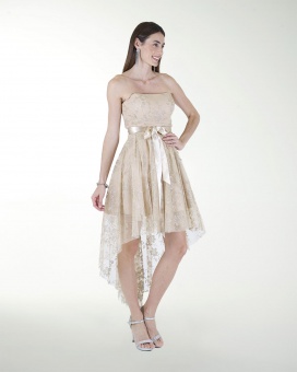 VESTIDO CC IMPERIAL GLITER LARGO IRREGULAR