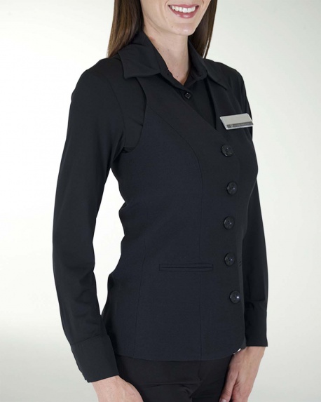 CHALECO CON DOS VIVOS Y AJUSTE EN LA ESPALDA