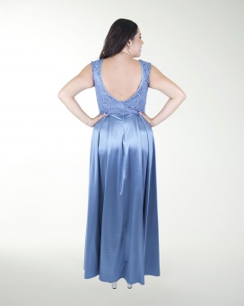 VESTIDO TE ESCOTE EN V COMBINADO