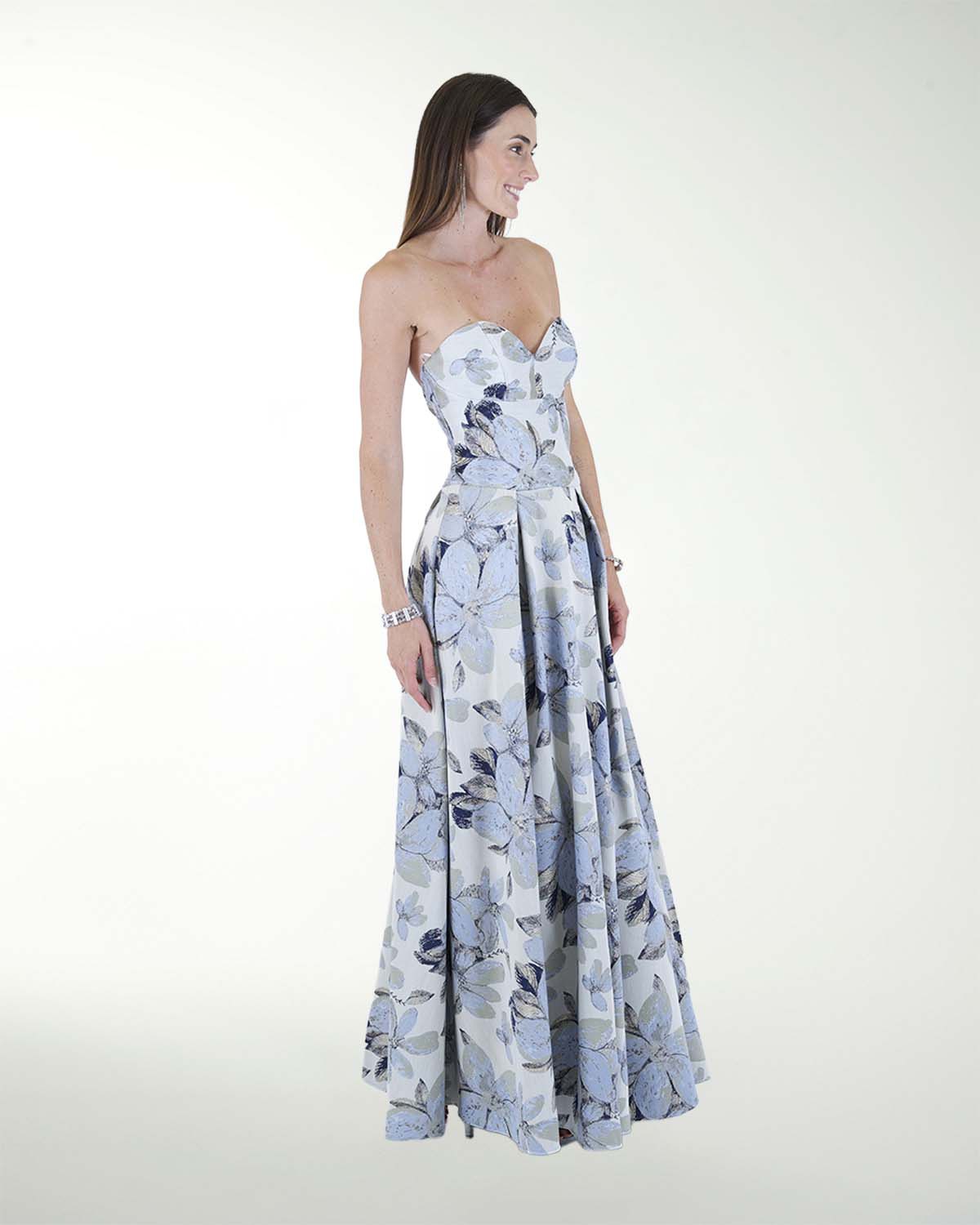 VESTIDO CL STRAPLESS CORTE PRINCESA