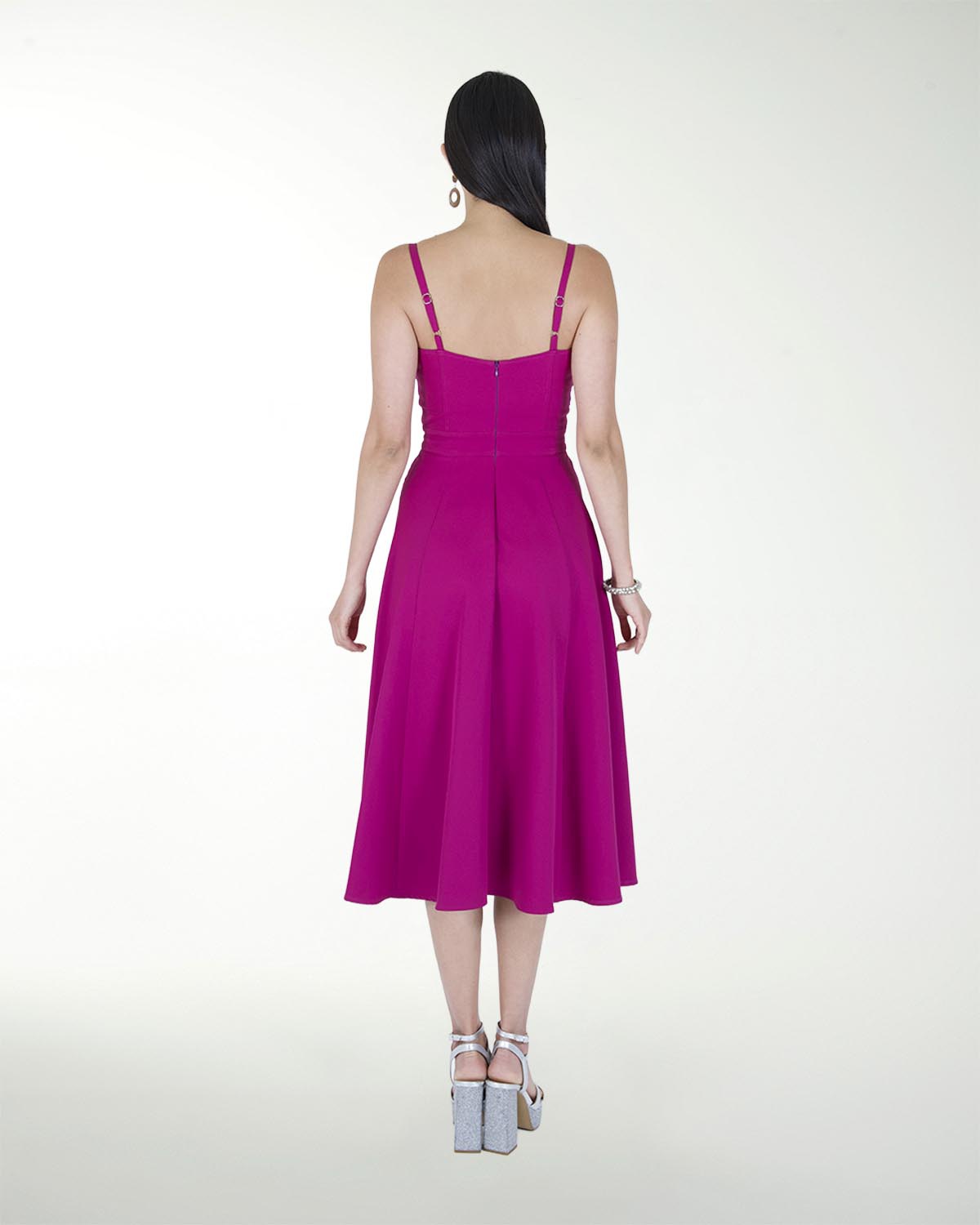 VESTIDO CA BARBIE LISO MIDI