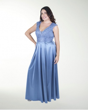 VESTIDO TE ESCOTE EN V COMBINADO