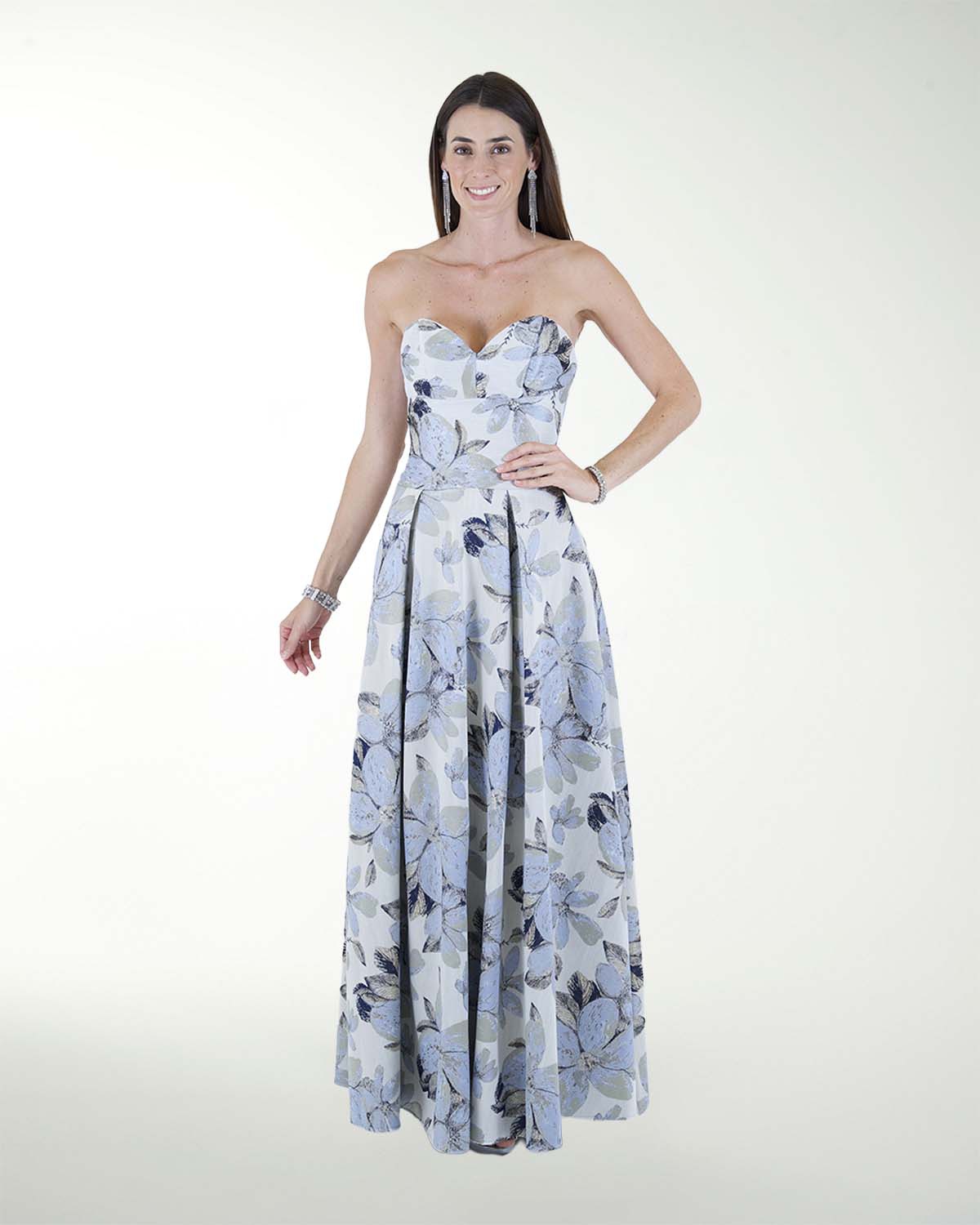 VESTIDO CL STRAPLESS CORTE PRINCESA