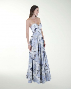 VESTIDO CL STRAPLESS CORTE PRINCESA