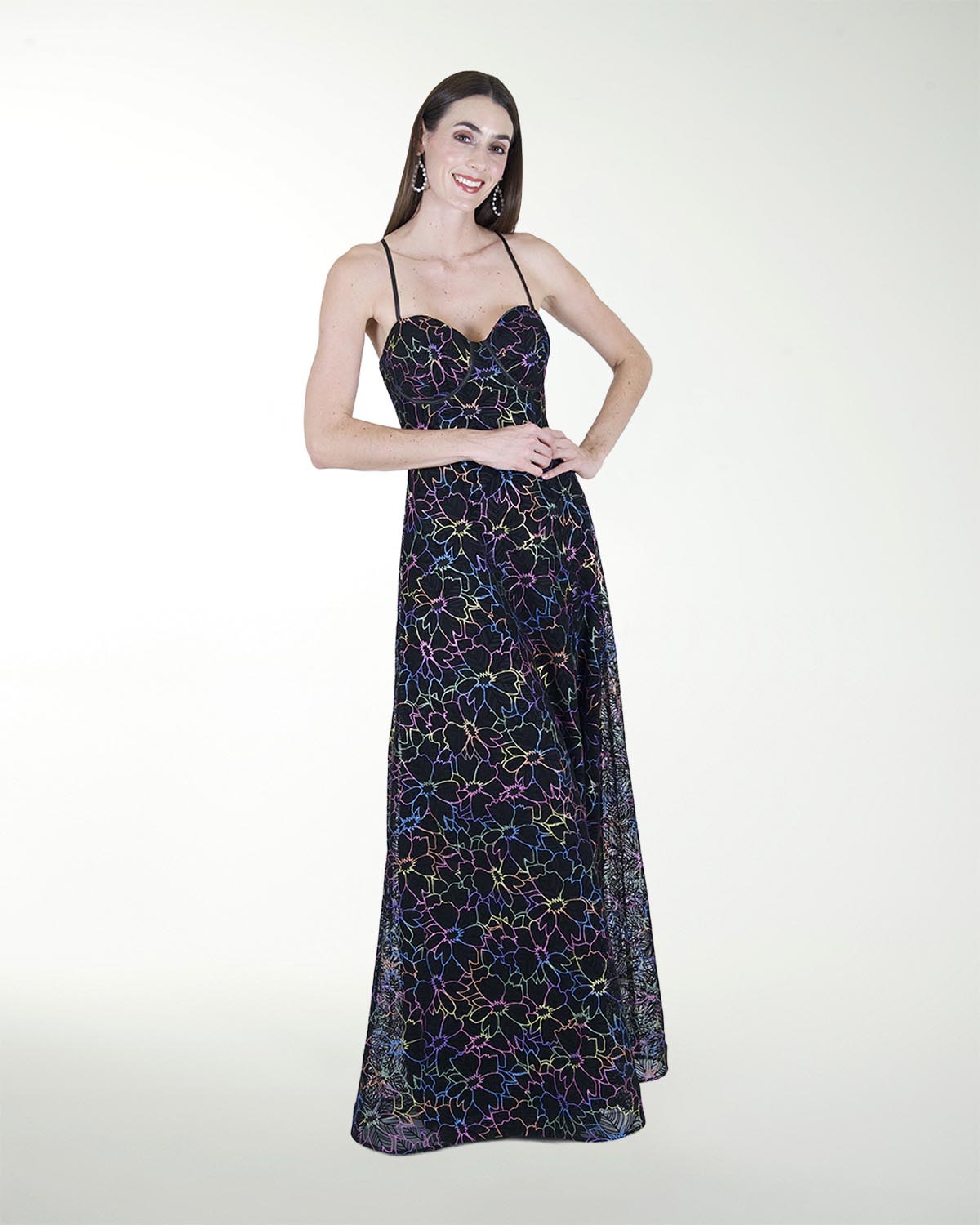 VESTIDO CL CORSET CON ABERTURA