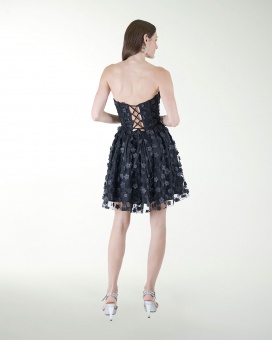VESTIDO CC CORSET EN TELA 3D