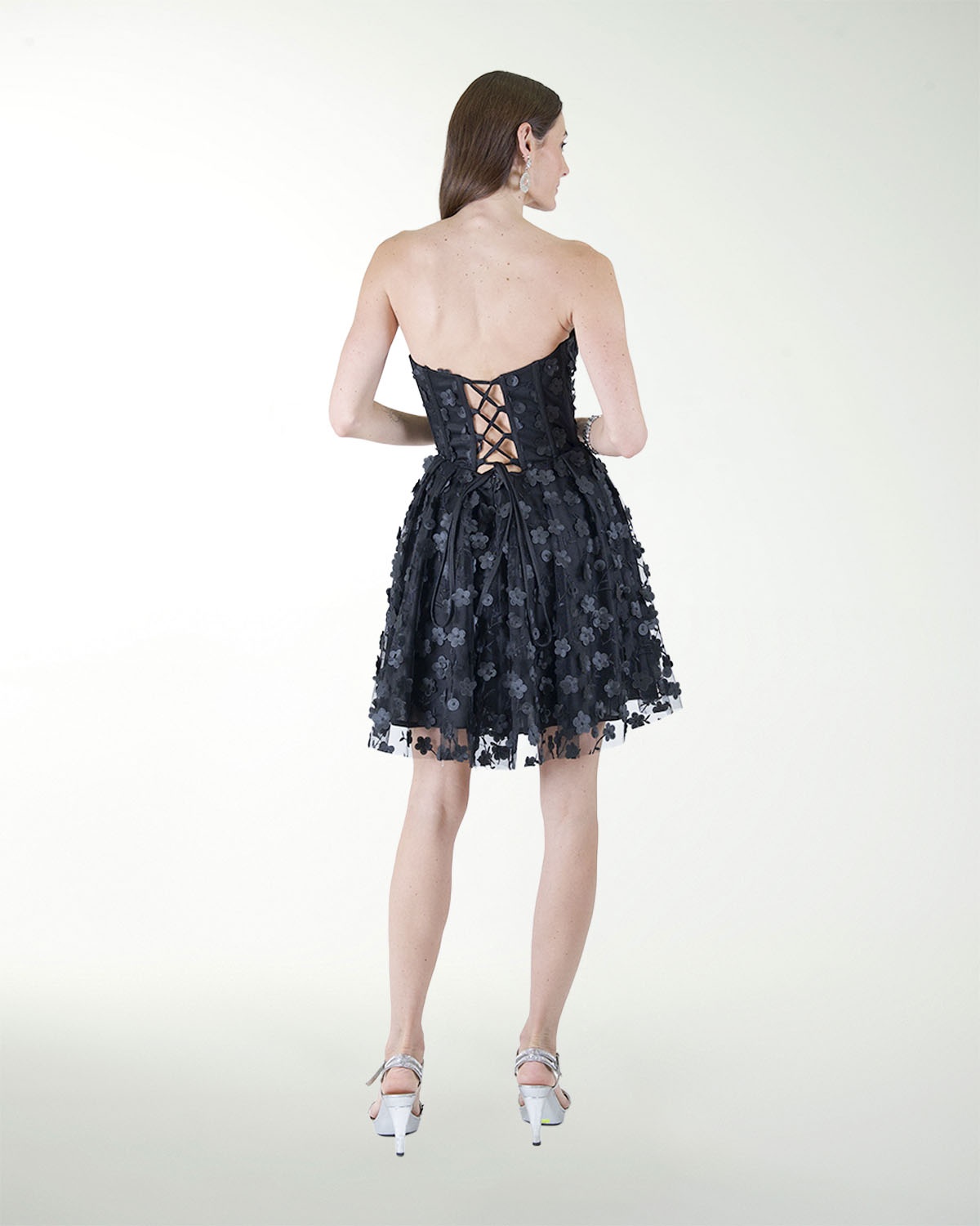 VESTIDO CC CORSET EN TELA 3D