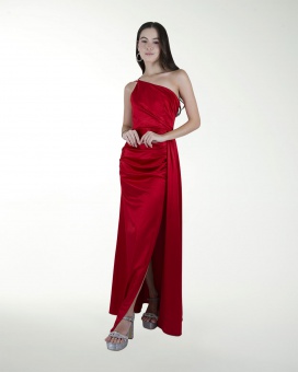 VESTIDO CL WARP DE UN HOMBRO DRAPEADO