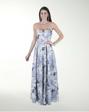 VESTIDO CL STRAPLESS CORTE PRINCESA