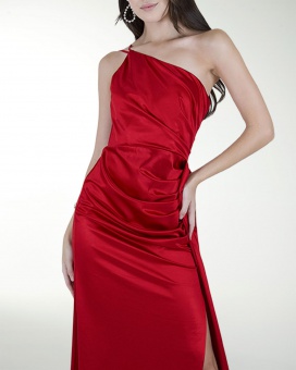 VESTIDO CL WARP DE UN HOMBRO DRAPEADO