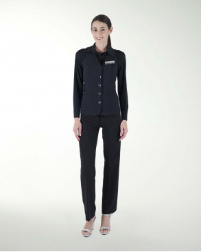 CHALECO CON DOS VIVOS Y AJUSTE EN LA ESPALDA