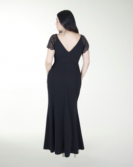 VESTIDO TE CON MANGAS DE ENCAJE