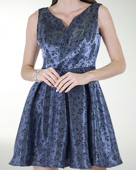 VESTIDO DA ESCOTE EN V CIRCULAR