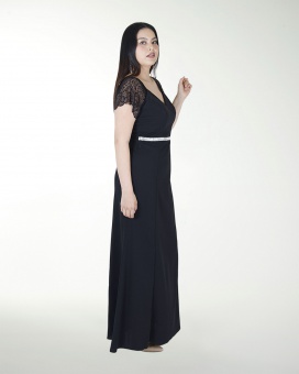 VESTIDO TE CON MANGAS DE ENCAJE