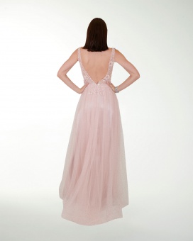 VESTIDO SY GRAN GALA ESTILO PRINCESA CON DESTELLOS DE BRILLO