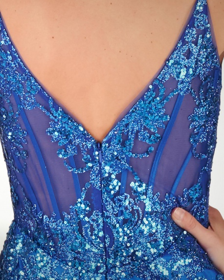 VESTIDO CL PREMIUM CON DETALLES DE APLICACION