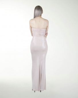 VESTIDO CL DRAPEADO CON ABERTURA