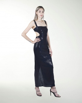 VESTIDO CL ENTALLADO ESCOTE CUADRADO