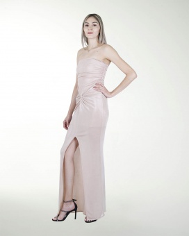 VESTIDO CL DRAPEADO CON ABERTURA