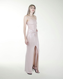 VESTIDO CL DRAPEADO CON ABERTURA