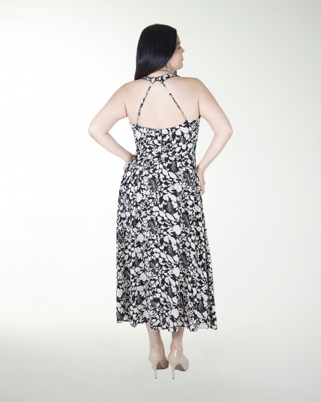 VESTIDO TV HALTER ESCOTE EN LA ESPALDA