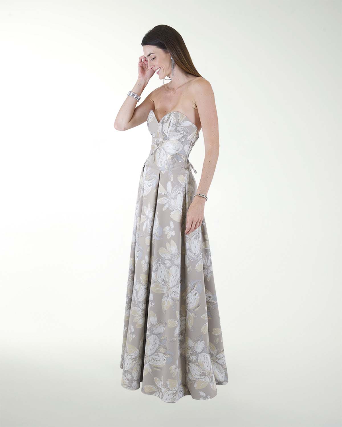 VESTIDO CL STRAPLESS CORTE PRINCESA