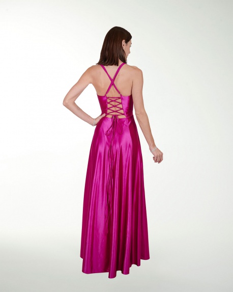 VESTIDO CL WARP TIPO CORSET CON DRAPEADO