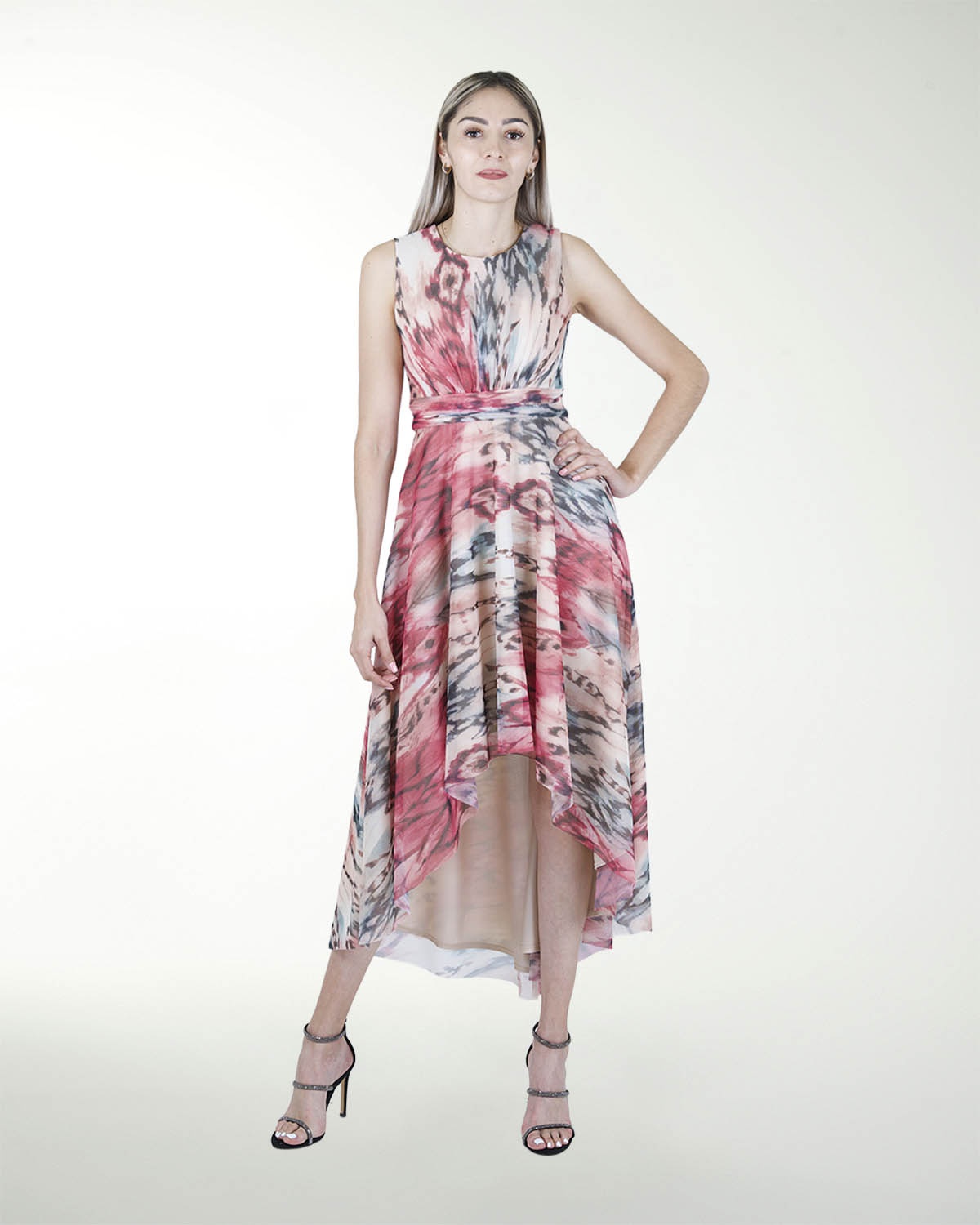 VESTIDO  DA CON FALDA ASIMETRICA