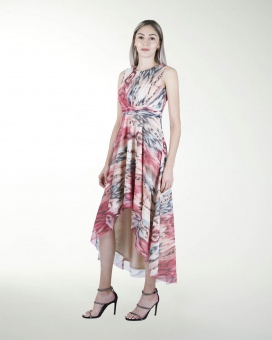 VESTIDO  DA CON FALDA ASIMETRICA