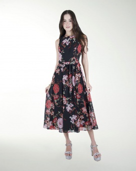 VESTIDO DA CON PLISADO EN LA FALDA