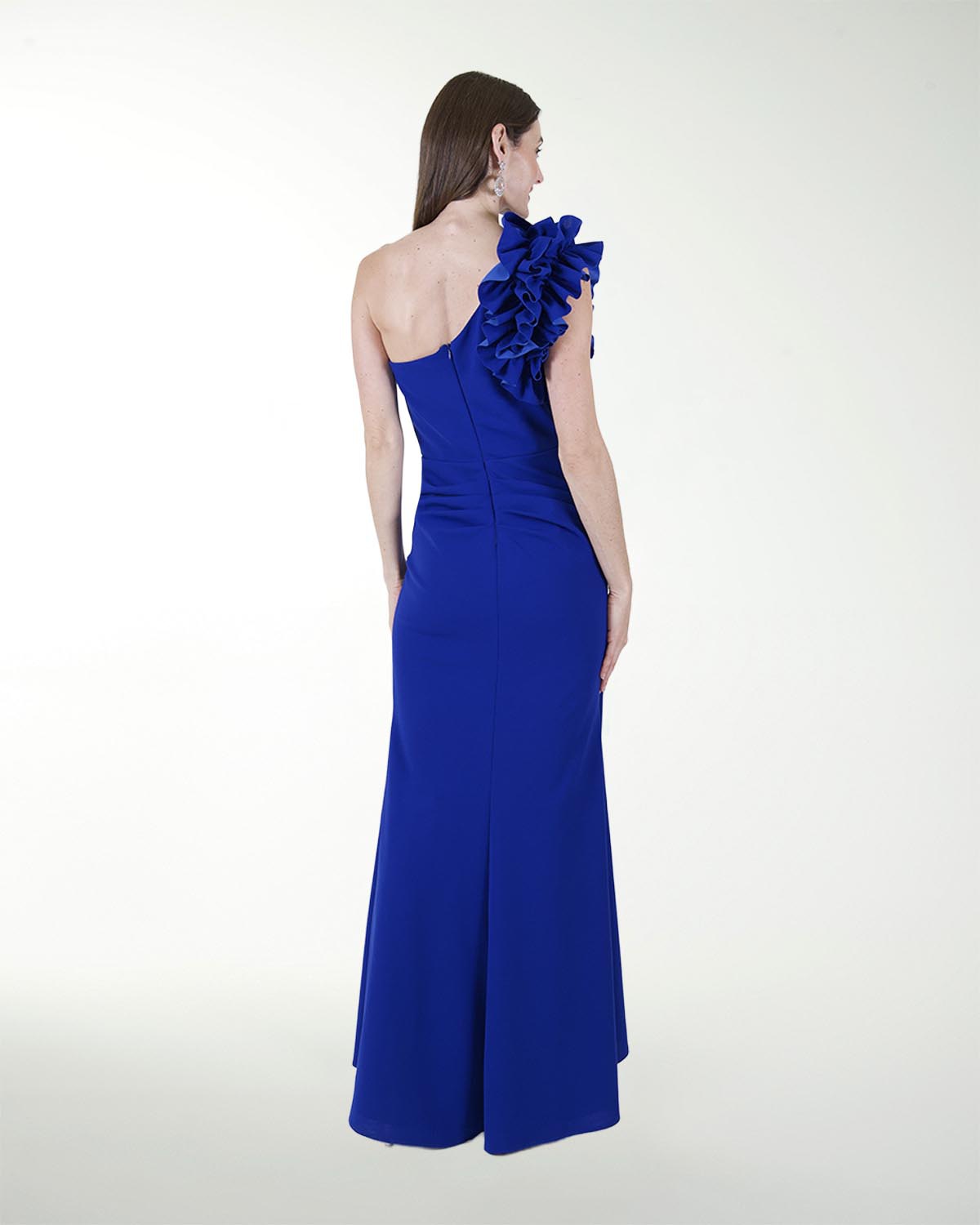 VESTIDO CL DE UN HOMBRO CON ADORNO