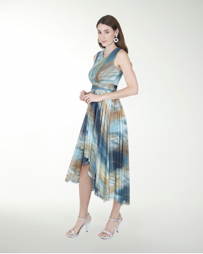 VESTIDO CASUAL CON FALDA ASIMETRICA