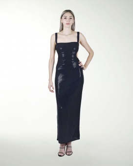 VESTIDO CL ENTALLADO ESCOTE CUADRADO