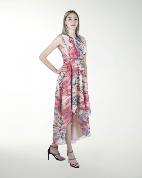 VESTIDO  DA CON FALDA ASIMETRICA