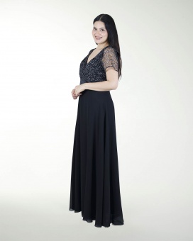 VESTIDO TE COMBINADO CON BORDADO