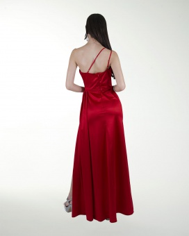 VESTIDO CL WARP DE UN HOMBRO DRAPEADO