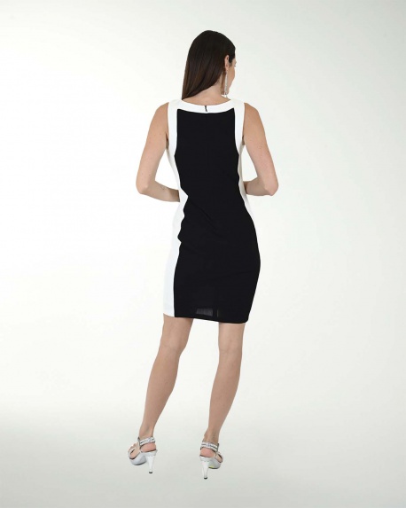 VESTIDO CA  LICRA LISO  COMBINADO RECTO