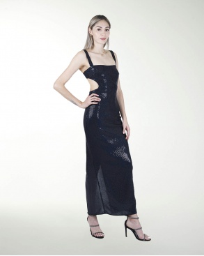 VESTIDO CL ENTALLADO ESCOTE CUADRADO