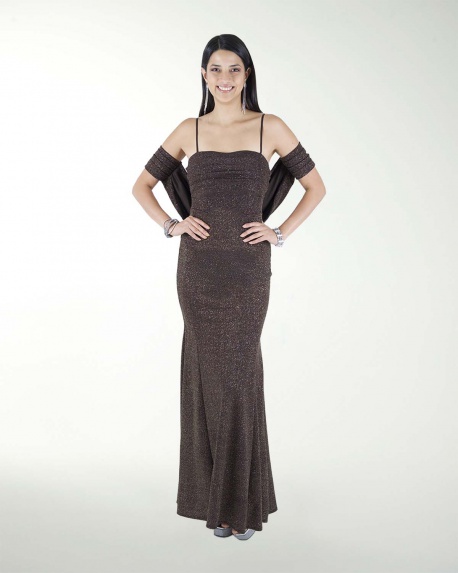 VESTIDO CL DRAPEADO CORTE SIRENA