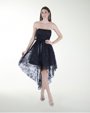 VESTIDO CC IMPERIAL GLITER LARGO IRREGULAR