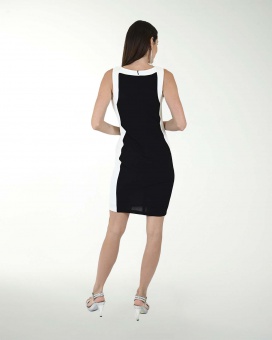 VESTIDO CA  LICRA LISO  COMBINADO RECTO