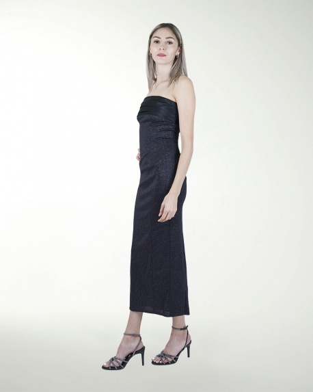 VESTIDO CL CON SATIN EN TALLE