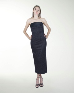 VESTIDO CL CON SATIN EN TALLE