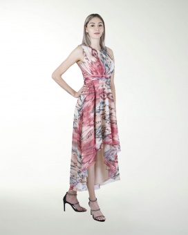 VESTIDO  DA CON FALDA ASIMETRICA