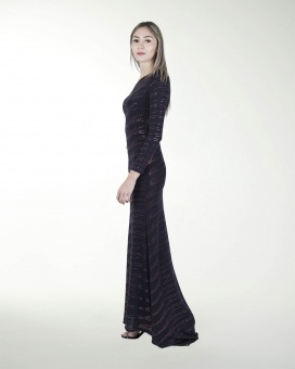 VESTIDO CL ENTALLADO CON MANGAS