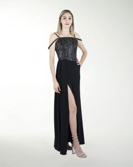 VESTIDO CL CORSET CON LENTEJUELA